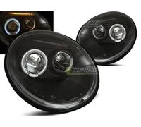 Coppia Di Fari VW Nuovo Maggiolino 98-05 Angel Eyes Neri