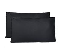 Coppia di Federe 100% Puro Cotone, Set di 2 Tessuti per Cuscino Letto Made in Italy, Chiusura a Busta, Tinta Unita, Misura Standard 50x80 CM