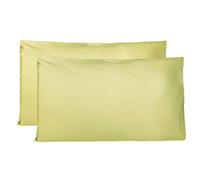 FARFALLAROSSA Coppia di Federe 100% Puro Cotone, Set di 2 Tessuti per Cuscino Letto Made in Italy, Chiusura a Busta, Tinta Unita, Misura Standard 50x80 CM