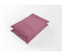 coppia di federe copricuscino art candy copriguanciale per cuscino da letto 50x80cm in fibra di cotone con chiusura laterali a bottone colorati tinta unita colore rosa antico