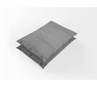 coppia di federe copricuscino art candy copriguanciale per cuscino da letto 50x80cm in fibra di cotone con chiusura laterali a bottone colorati tinta unita colore grigio chiaro