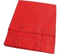 coppia di federe copricuscino art candy copriguanciale per cuscino da letto 50x80cm in fibra di cotone con chiusura laterali a bottone colorati tinta unita (colore rosso fuoco)