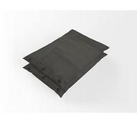 coppia di federe copricuscino art candy copriguanciale per cuscino da letto 50x80cm in fibra di cotone con chiusura laterali a bottone colorati tinta unita colore grigio pietra