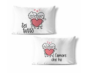 Coppia di federe da letto sei tutto l’amore che ho
