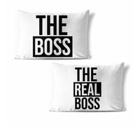 Coppia di federe da letto the boss the real boss