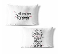 Coppia di federe i will love you forever