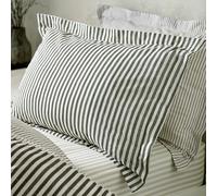 Coppia di federe Yard Hebden a righe melange - nero