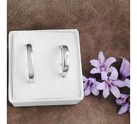Coppia di fedi - fedine in argento 925 con diamante bianco. Fedine anniversario