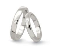 Coppia di fedi, fedine in argento 925 con diamanti naturali. Fedine anniversario
