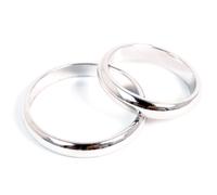 Coppia di fedi in argento massiccio 925 con incisione OMAGGIO Made in Italy