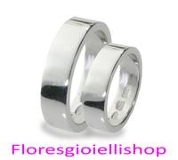 Coppia di fedine in argento 925, fedi fidanzamento, fedi argento, anniversario