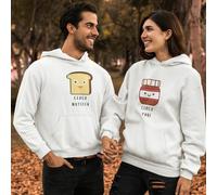 Coppia di Felpe idea regalo San Valentino "Cerco Nutella/Pane" Fumetto