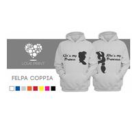 Coppia DI Felpe Love Innamorati San Valentino He's my Prince