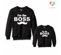 Coppia Di Felpe Padre/Figlio/a Festa del Papà "Baffo White"