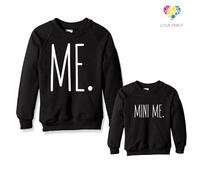 Coppia Di Felpe Padre/Figlio/a Festa del Papà "ME MINI ME Black and White"