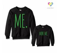 Coppia Di Felpe Padre/Figlio/a Festa del Papà "ME MINI ME GREEN"