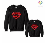 Coppia Di Felpe Padre/Figlio/a Festa del Papà "SuperDad"