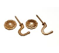 Coppia Di Fermacurtain Drape Rosette E Piastra In Ottone Massiccio 35mm | Ones