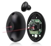Coppia di Fotocellule Infrarossi Universali 12/24V AC DC per Cancelli e Garage - Sensore di Sicurezza Esterno con Filtro Solare, Portata 2m-25m, IP55