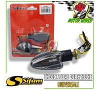 COPPIA FRECCE UNIVERSALI CARBON LOOK CORTE OMOLOGATE MOTO SCOOTER LAMPADINA 5W