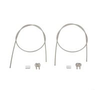 Coppia di funi metalliche in acciaio inox da 60 cm con ganci per balcone e accessori per il montaggio di pannelli solari in sistemi energetici per balconi domestici, soluzione di fissaggio per