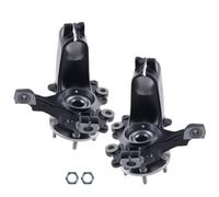 Coppia di fuselli dello sterzo e mozzi ruota compatibili con Focus | Compatibile con Focus 2.0L; include fuso a snodo nero e gruppo mozzo cuscinetto ruota.