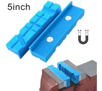 Coppia di ganasce magnetiche morbide in gomma per morsa metallica, compatibili con cuscinetti in gomma per tenere saldamente metalli morbidi, legno, plastica senza danni (15,2 cm)