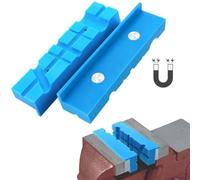 Coppia di ganasce magnetiche morbide in gomma per morsa metallica, compatibili con cuscinetti in gomma per tenere saldamente metalli morbidi, legno, plastica senza danni (10,2 cm)