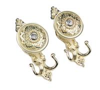Coppia di ganci per tieback di tende da terapie in stile rosa (Golden luminoso)