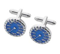 Coppia di Gemelli Tachimetro Blu in Lega per Uomo Elegante | Accessori da Camicia, 1 Paio, Lavorazione Precisa, Resistenti All'usura e Sbiadimento
