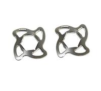 Coppia di ghiere di regolazione precarico Accossato argento con esagono interno da 22 mm per Suzuki Rgv 250 M-T dal 1991 al 1996 (CC 250)