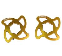 Coppia di ghiere di regolazione precarico Accossato oro con esagono interno da 22 mm per Suzuki Rgv 250 M-T dal 1991 al 1996 (CC 250)