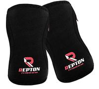 Coppia di ginocchiere in neoprene da 5 mm per sollevamento pesi Powerlifting Squat Crossfit Supporto Ginocchiera per uomini e donne (M, nero)