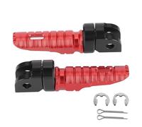 Coppia di gradini anteriori Pedals Modifica moto misura per multipli, tra cui CB125R CB300R CB1300SF CB600F e multipli come S1000F Z 250R V Strom250 (Red)