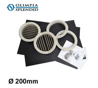 Coppia di griglie Ø 200 mm pieghevoli - Kit predisposizione UNICO Olimpia Splen