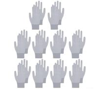 Coppia di guanti da pesca ispessiti, antiscivolo, impermeabili, traspiranti, per giardinaggio, pulizia, lavaggio auto, pesca, attività all'aperto (10 paia grigi)