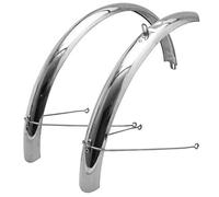 Coppia di guardia fango bicicletta vintage 26 pollici e 650 argento ( Argento / {"value":60,"unit":"mm"} )