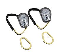 Coppia di indicatori di direzione a LED per moto, luci a LED per R1 R6 R6S, guscio giallo trasparente