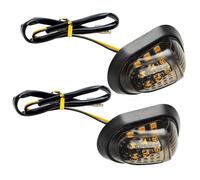 Coppia di indicatori di direzione per moto, 12 V, luminosi, a 9 LED.
