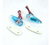 coppia di indicatori di gocce d'acqua replay blu per moto scooter nuovi