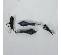 Coppia di indicatori LED HUNTER neri opaco fumé Chaft per moto