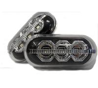 Coppia Di Indicatori LED Laterali Ripetitori Neri Per Renault R19 89-94