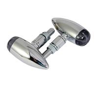 Coppia Di Indicatori Spirit LED Corpo Cromato Lente Nera E Marcata