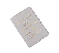 Coppia di innamorati titolari di carte lettere stampa a caldo per donne uomini matrimonio portafoglio viaggio, grigio, 10x14cm/3.9x5.5in