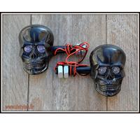 Coppia Di Intermittenti Viso Cranio Nero (Shadow Intruder Virago VN Dragstar)
