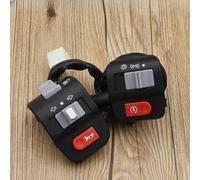 Coppia di interruttori combinati in ABS nero per scooter elettrici moto ATV e moto da cross incluse unità sinistra e destra con 9 pin per faro per clacson e indicatori di direzione semplice e Play Fit