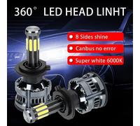 Coppia Di Lampadine LED H13 Canbus 360° 300W, 8 Lati Alta Potenza, 6000K