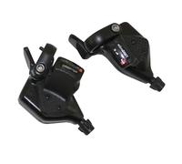 Coppia di leve di indicizzazione in alluminio con impugnatura P2R Rapid Push-Pull 9V. Noir