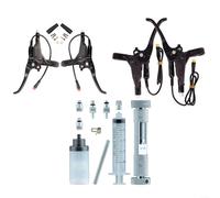 Coppia di leve freno idrauliche con connettori Power Off a 2 pin e 3 pin per biciclette elettriche Bafang Hall, in lega di alluminio, nero, adatte per mountain bike (2 pin con 9 strumenti)