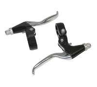 Coppia di leve freno per mountain bike a 3 dita in alluminio Newton V-Brake Argento